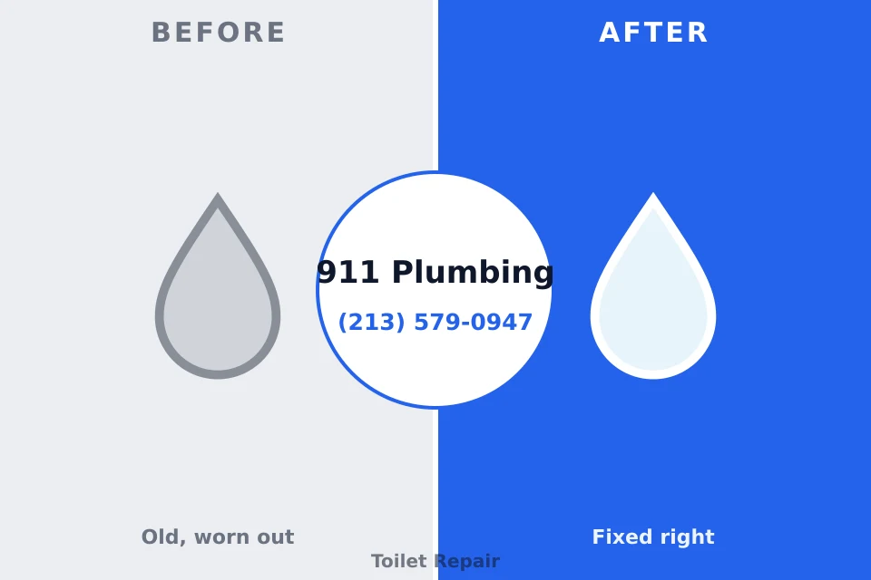 Before and after: plumbing repair London, AR